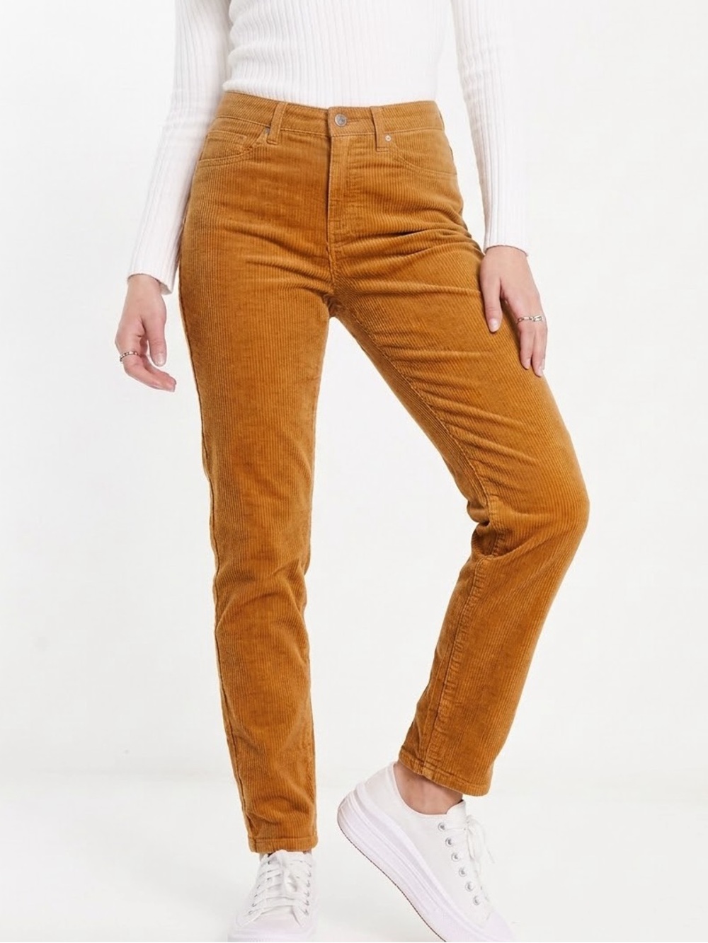 Paige Anthropologie Women's Size 32 Marigold Corduroy Jeans Hoxton Ankle Style